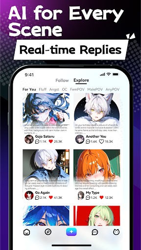 Rubii探索页角色卡片画面